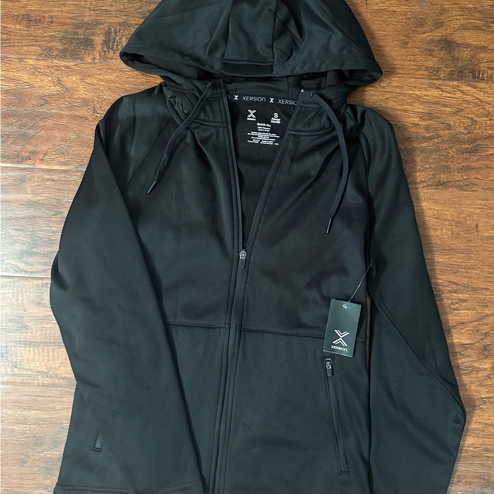 Xersion Men’s Black Zip-Up Hoodie Size Small